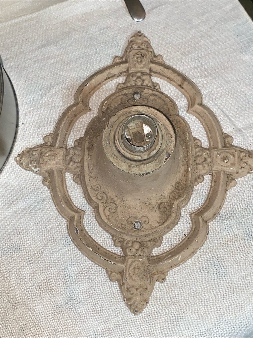1920-30’s Art deco flush mount light fixture RIDDLE CO. DESIGN USA